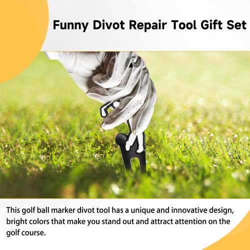 Jecten Funny Divot Repair Tool Gift Set, Cute Bomer Magnetic Ball Marker with Divot Tool, Enamel Golf Ball Marker for Putting Green, Funny Divit Golf Tool Gifts for Women Men Golf Accessorie