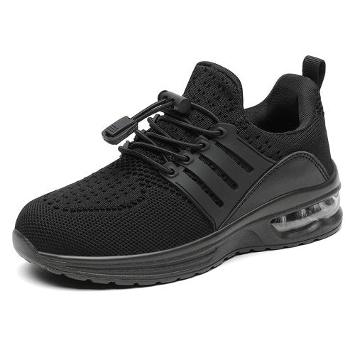 IGBAY Kids Running Shoes for Boys Sneakers Girls Tennis Athletic Shoes Comfortable Sport Breathable Black Size 3.5 Big Kid