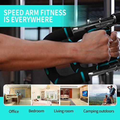 Tillytech Twister Arm Trainer,Adjustable 66-110lbs Chest Workout Equipment for Men & Women, Portable Forearm Strength Trainer with Anti-Slip Handles & Carry Bag (Blue)