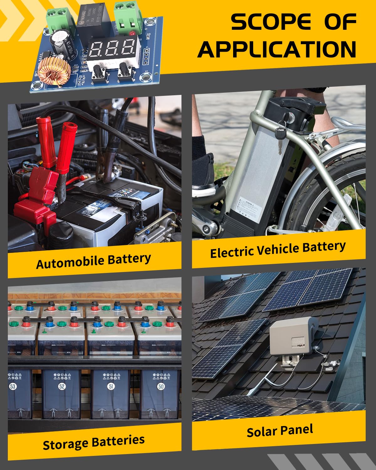 SELOKY 2pcs 12V-36V DC Digital Low Voltage Protector Disconnect Switch Cut Off Over Discharge Protection Module for Lead Acid Lithium Battery Solar Panel Lighting System