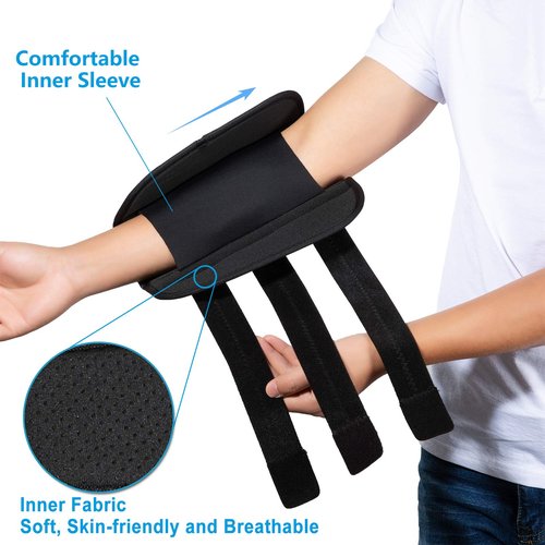 Elbow Brace Night Splint Support for Cubital Tunnel Syndromean, Ulnar Nerve, Stabilizer for Fix Elbow, Prevent Excessive Bending at night, Fits Left and Right Arms,Women, Men (M)