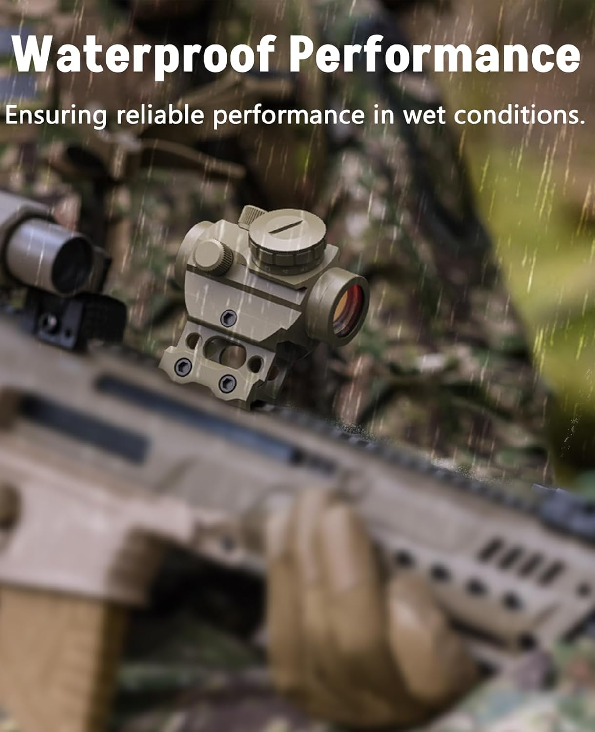MidTen 2MOA Red Dot Sight - 1x25mm Waterproof & Shockproof Reflex Scope with 1-Inch Riser Mount