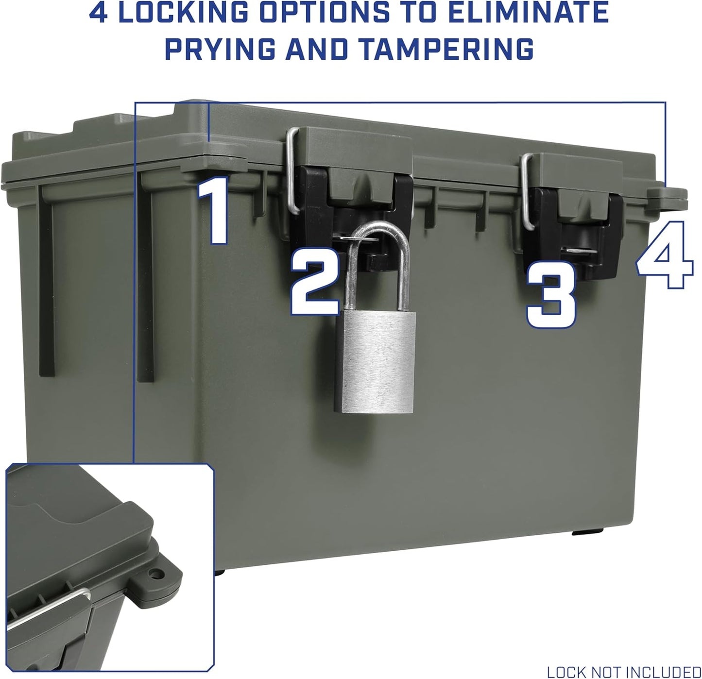 Sheffield XL Storage Bins - 2-Pack Lockable, Water-Resistant Containers for Home & Classroom