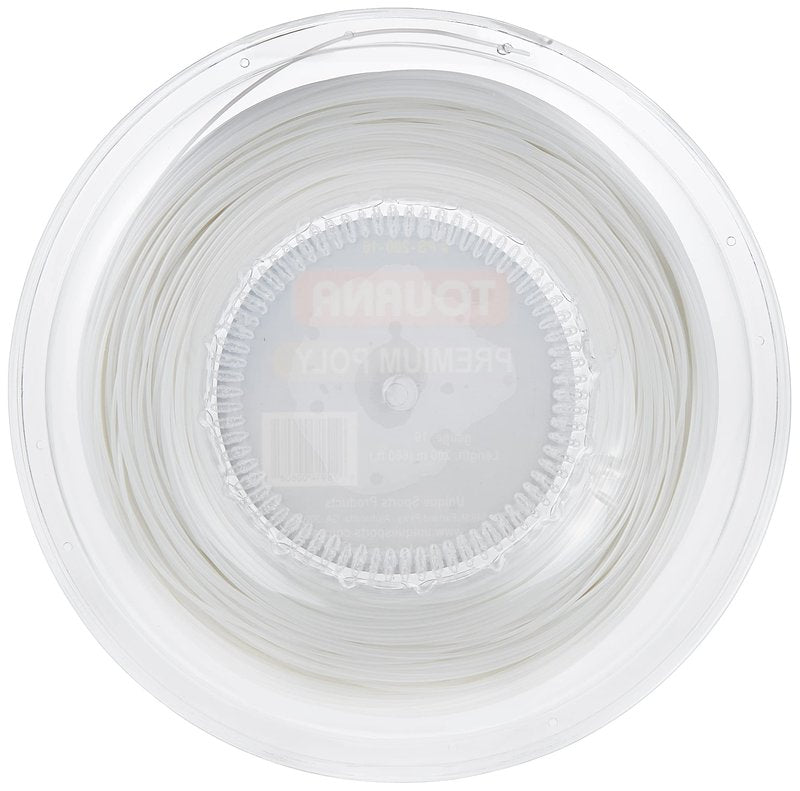 Tourna Premium Poly 18g Reel Tennis String, Pearl
