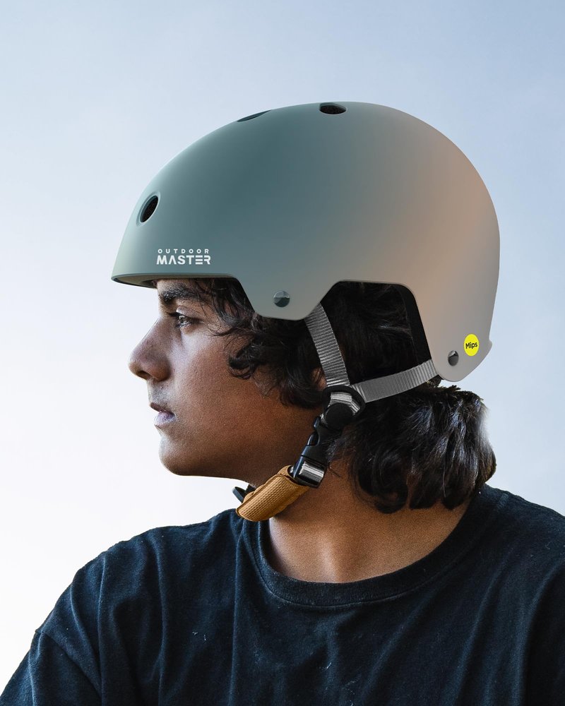 OutdoorMaster MIPS Skateboard Helmet - Two Removable Liners Ventilation Multi-Sport Scooter Roller Skate Inline Skating for Kids, Youth & Adults