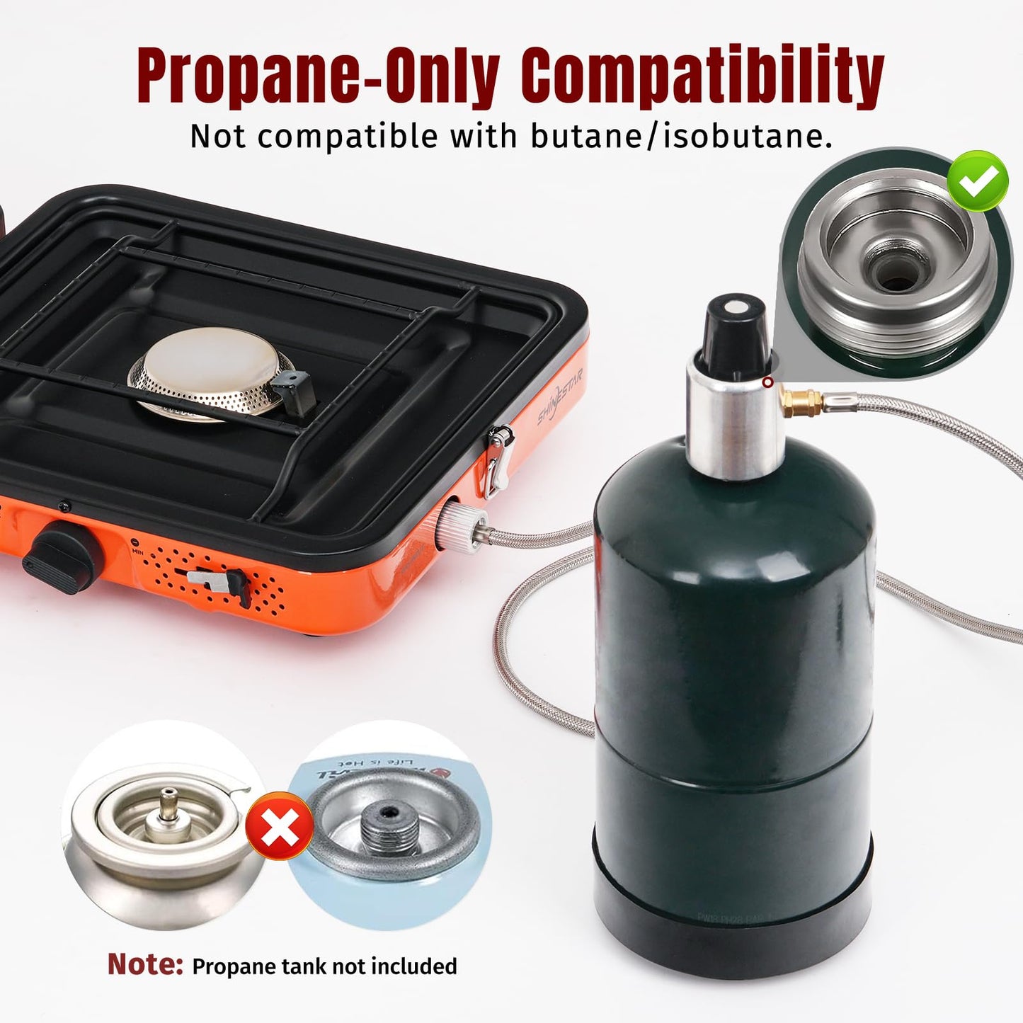 SHINESTAR 2 Burner Camping Stove with Carrying Bag, 17000 BTU Portable Propane Camp Stove, Foldable Gas Stove for Camping, Outdoor Cooking, RV Trips, or Emergencies