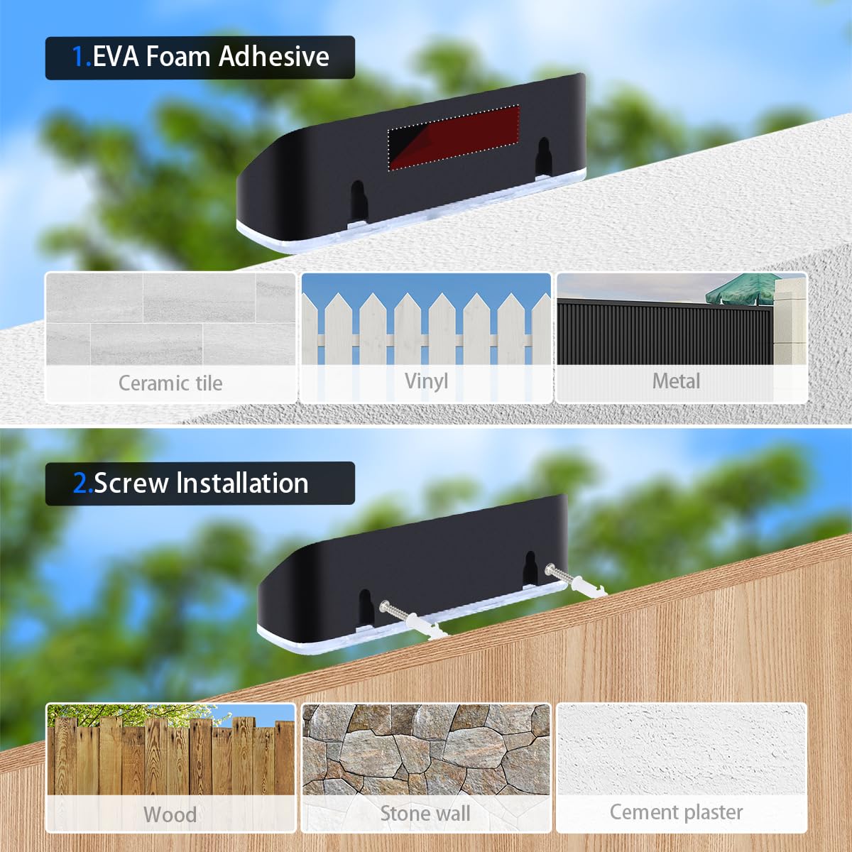 XmnSoly Solar Lights Outdoor for Mailbox, House Numbers, Address, Sign 3000/4000/6000K 3 Modes Waterproof Dusk to Dawn Lighting(2 Pack)