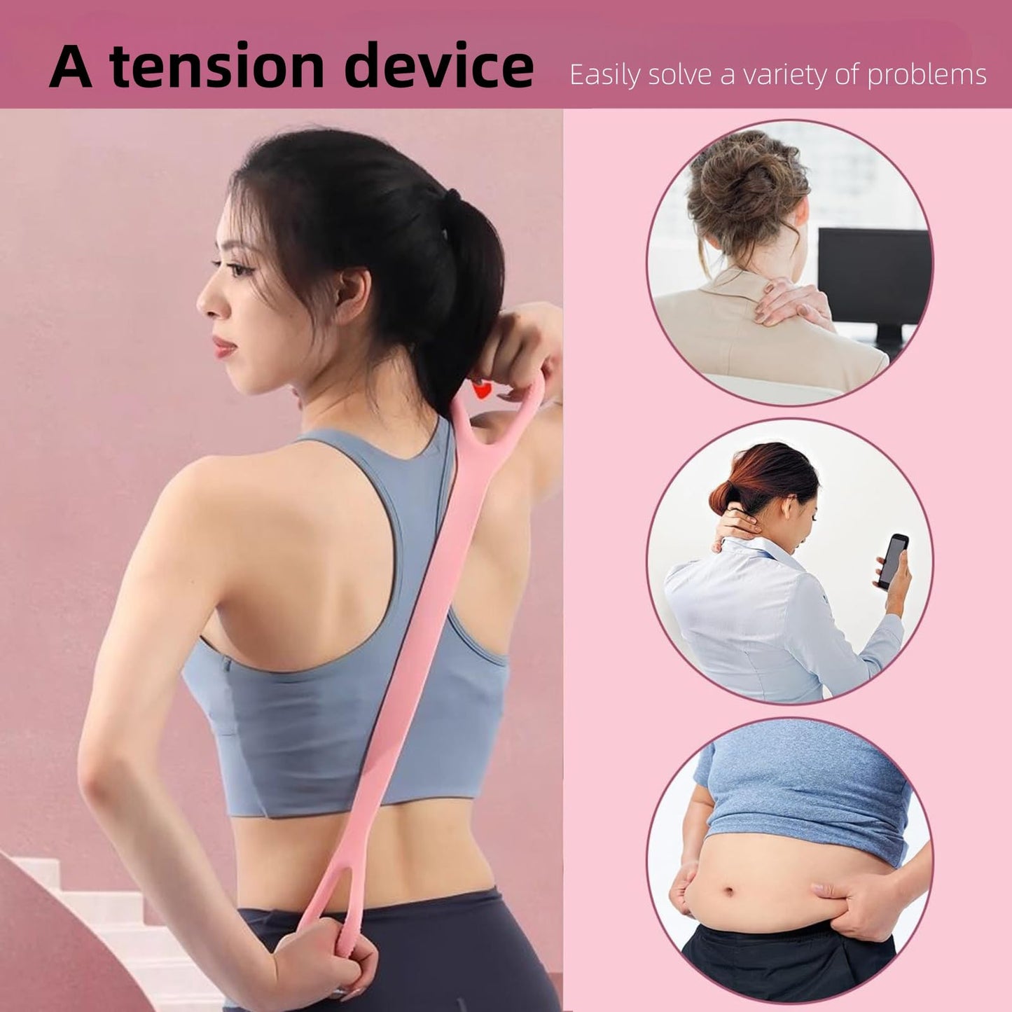 ANIS·KEAAR 2 PCS Figure 8 Resistance Band - Elastic Fitness Rope for Arm, Back, Shoulder & Full-Body Workouts | Foot, Leg, Hand Stretcher for Yoga, Pilates, Physical Therapy & Home Gym Exercise