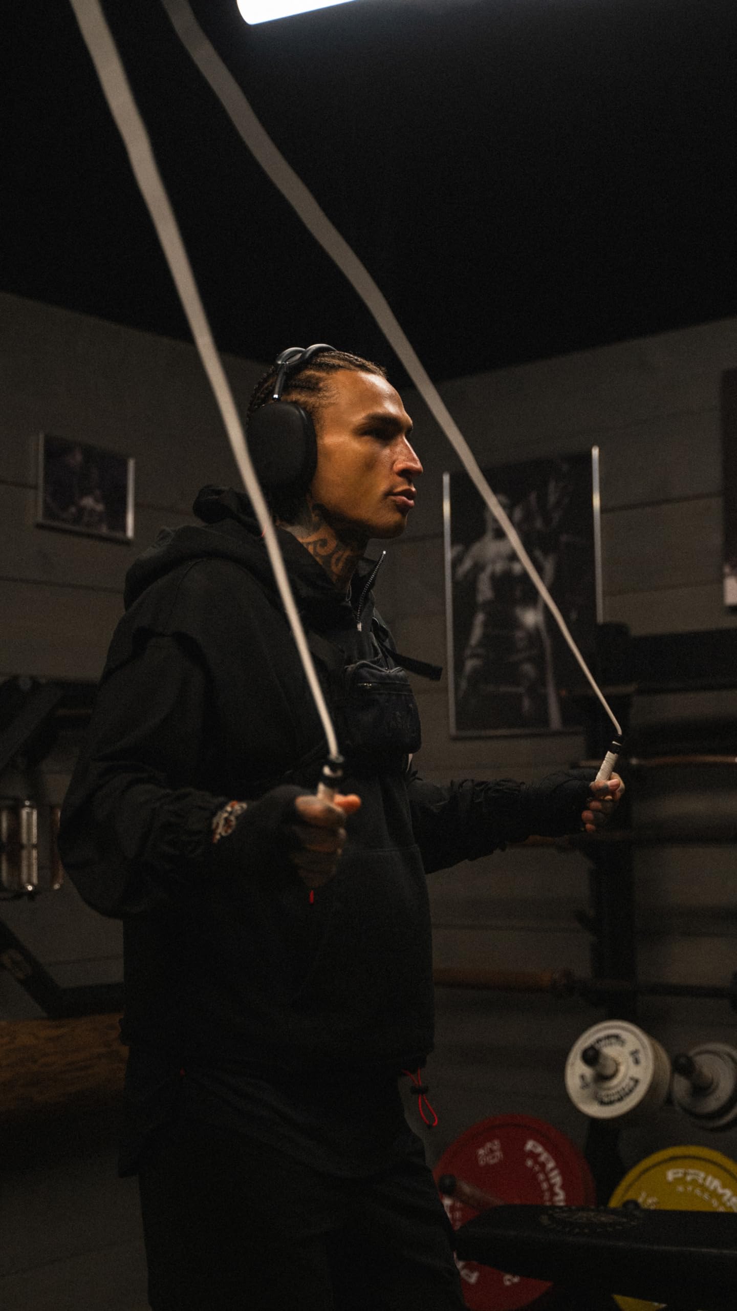 BOXROPE, A Jump Rope Made For Boxing, Tangle-Free, 15% Heavier Than A Normal PVC Rope, Boxer Jump Rope, Adjustable, Includes Grip Tapes For More Grip, Skipping Rope for Boxers, Premium Quality (Grey