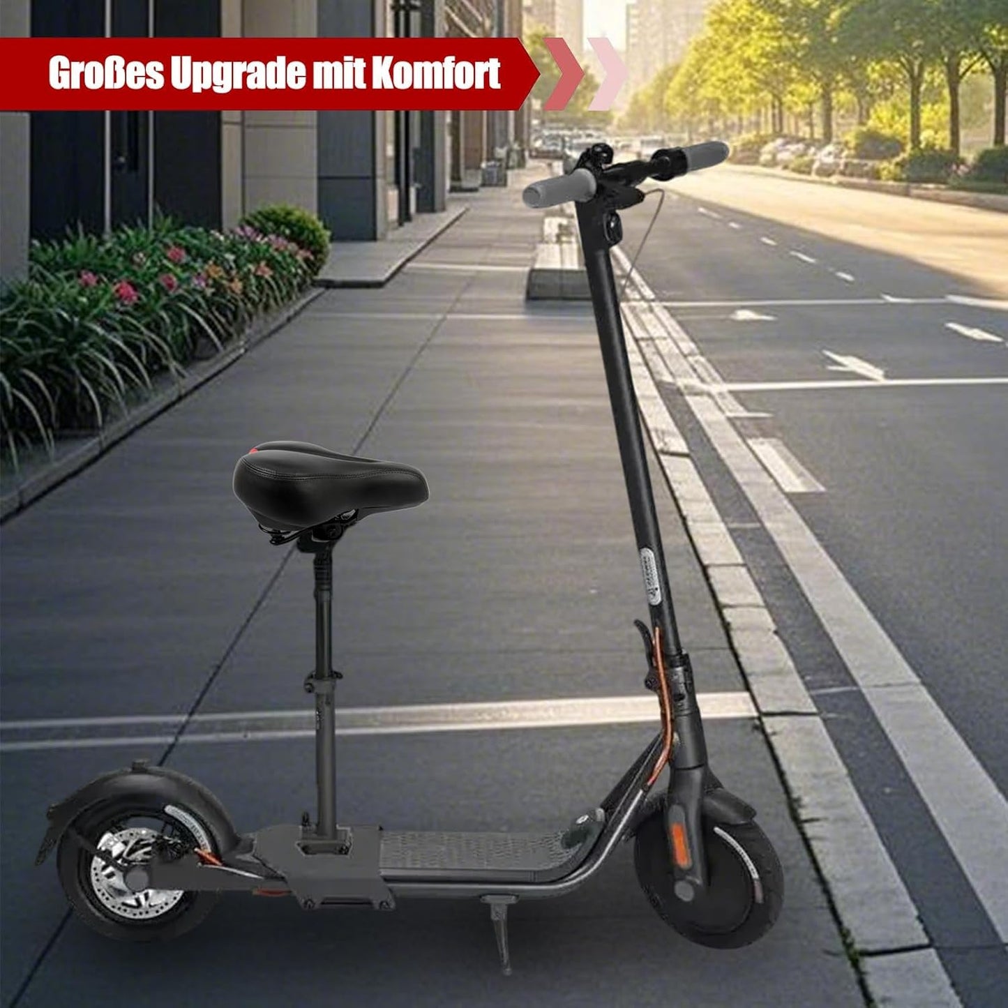 Yungeln Electric Scooter Seat Saddle,Adjustable Height Double Damping Comfortable Saddle Compatible with Ninebot Max G30 Electric Scooter