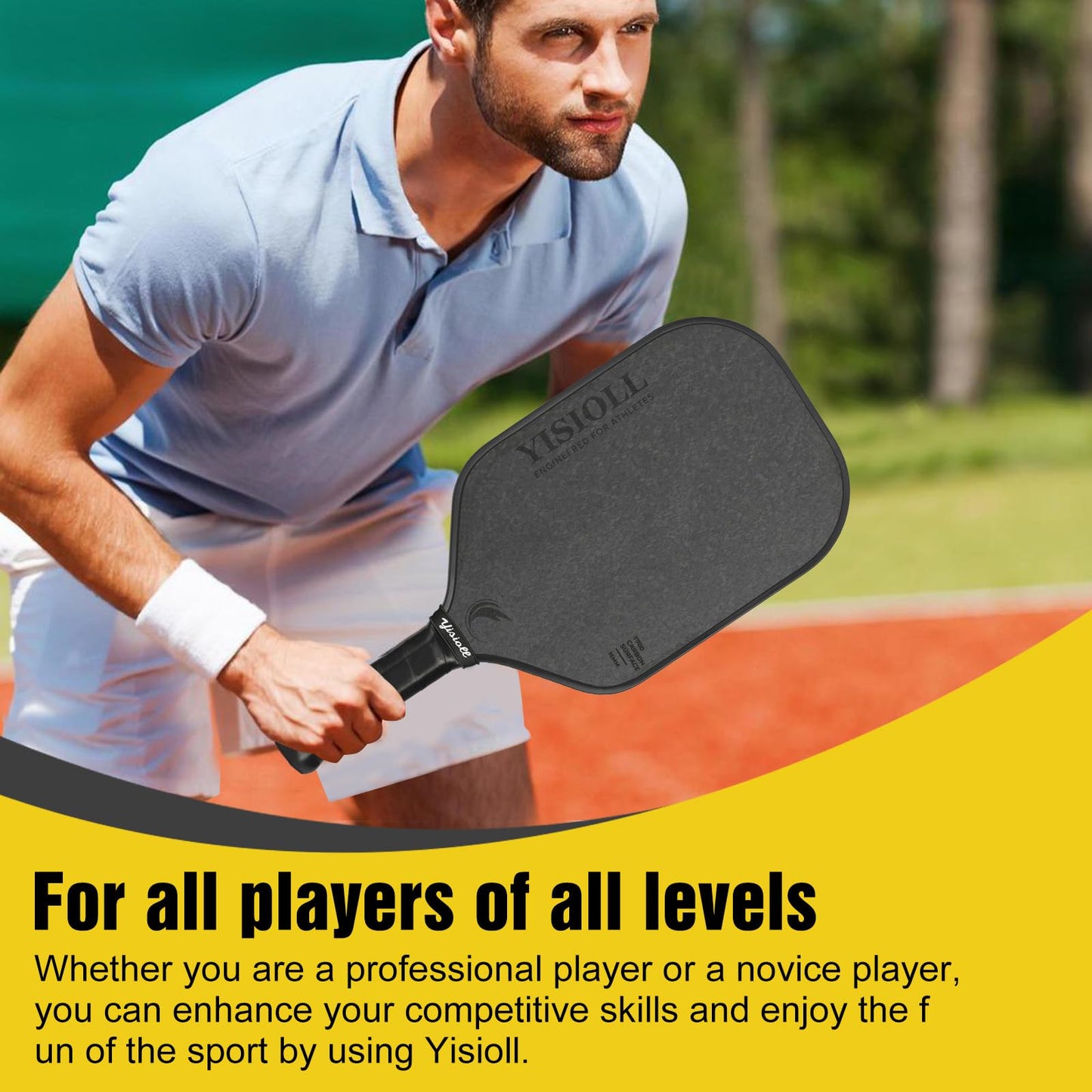 Pickleball Paddles Set of 2, T700 Carbon Fiber Pickleball Paddle, Professional Pickleball Paddles with Strong Power and Spin, Durable & Lightweight Pickleball Rackets for All Players