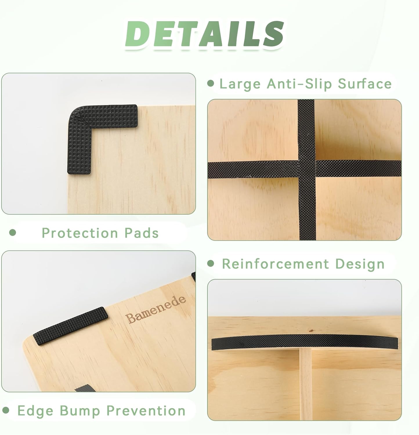 Skiennix Professional Wooden Balance Board - Anti-Slip Wobble Board for Core Strength & Therapy | Supports 350LBS