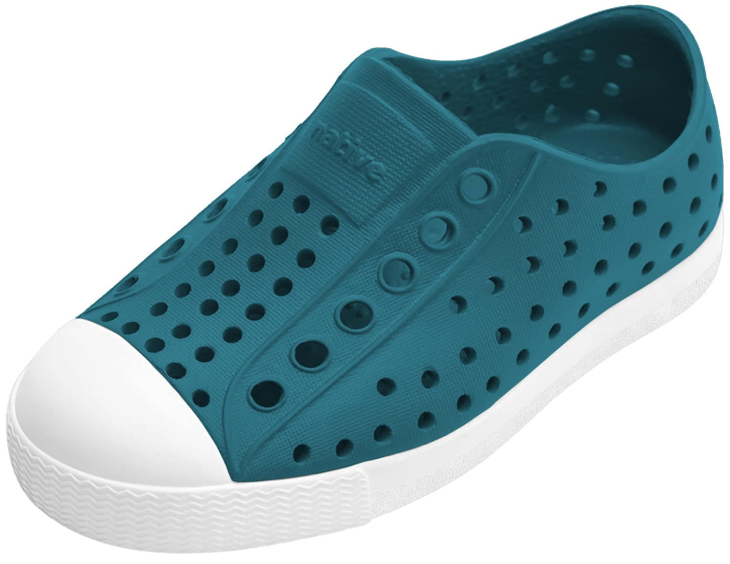 Native Shoes Unisex-Kids Jefferson Sneakers, Faded Glory Blue/Shell White, 5 Toddler