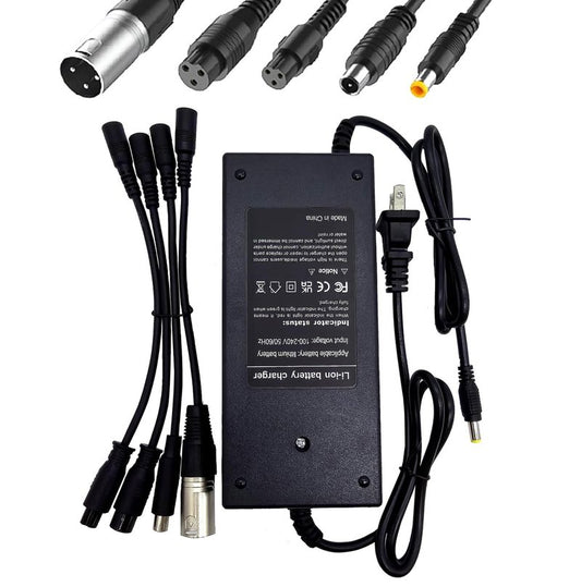 YAREMYEYE 42V 2A (5 Plugs) Universal E-Bike/Bicycle/Pedicab Charger for Jetson,Gotrax,Razor,Brid,Segway, Sisigad,Hiboy,Ninebot 36V Lithium-ion Battery