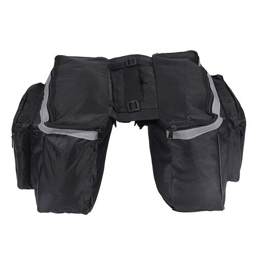Pissente Rear Rack Bag, 25L Double Side Cycling Saddle Bag with Reflective Strips for All Cycling Rear Rack Sizes