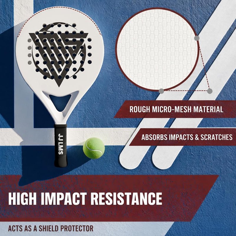 Padel Protector Transparent Padel Frame Tape Two Pack - Edge Protector Durable with Rough Finish for Extra Protection 1.38x14.57in. 35 x 370 mm.