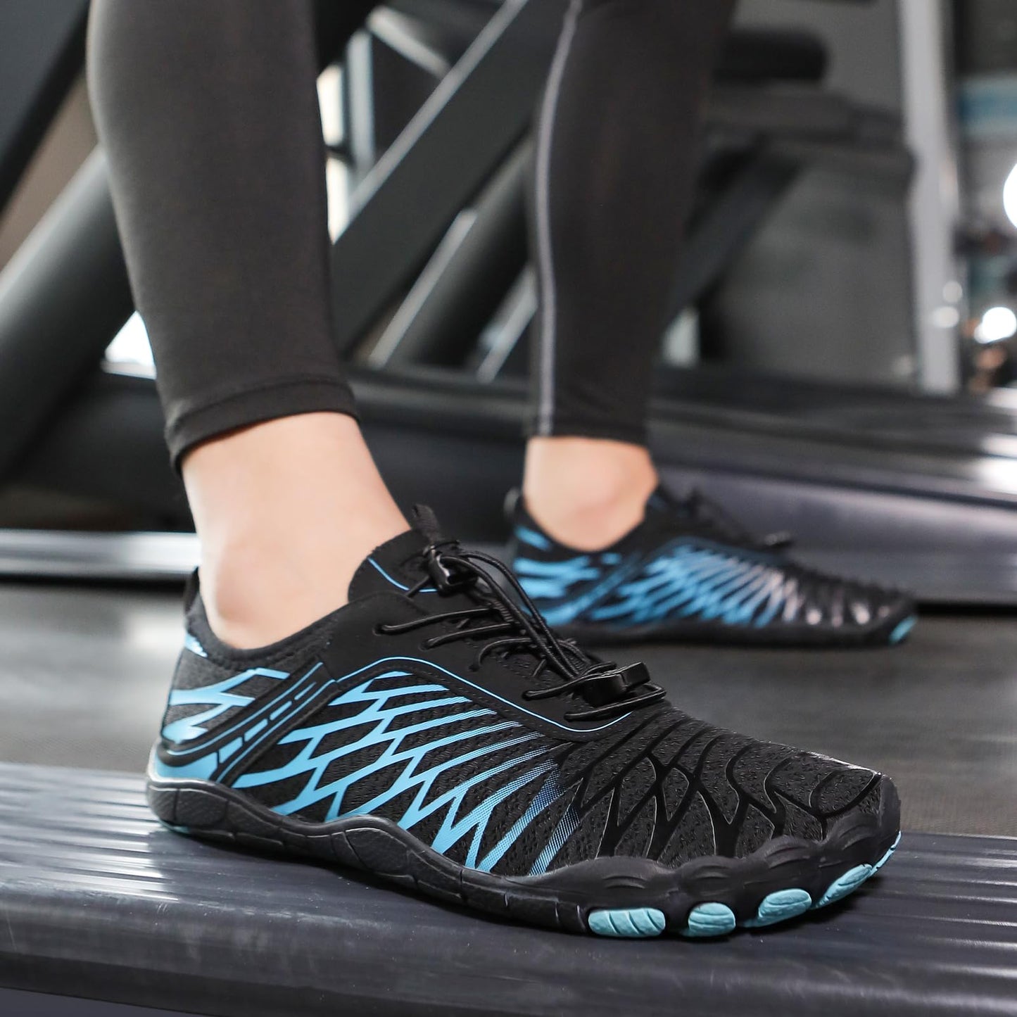 RUFONE Hike Barefoot Shoes for Women Men Breathable & Non-Slip Athletic Footwear Wide Toe Water Shoes,Designed for Walking,Running&Swimming Blue
