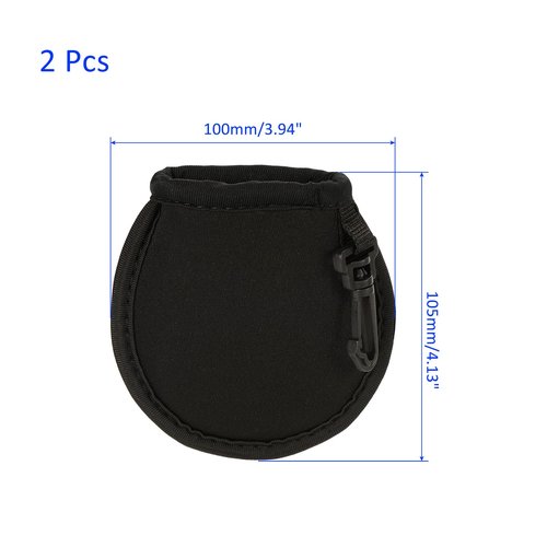 M METERXITY 2 Pack Gold Ball Washer - Golf Portable Cleaner Towel Pouch Pocket, Soft & Comfortable, Apply to Outdoor (Black)