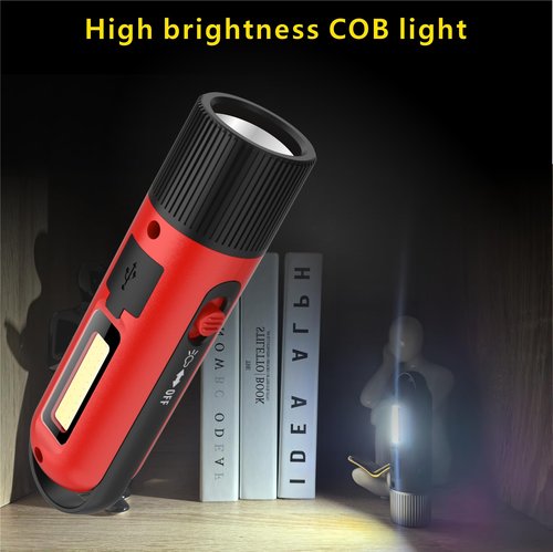 Third Pole 125dB Rechargeable Bear Horn,IPX4 Waterproof & LED Flashlight Bear Deterrent Device for Hiking, Camping, Outdoor Survival,Red