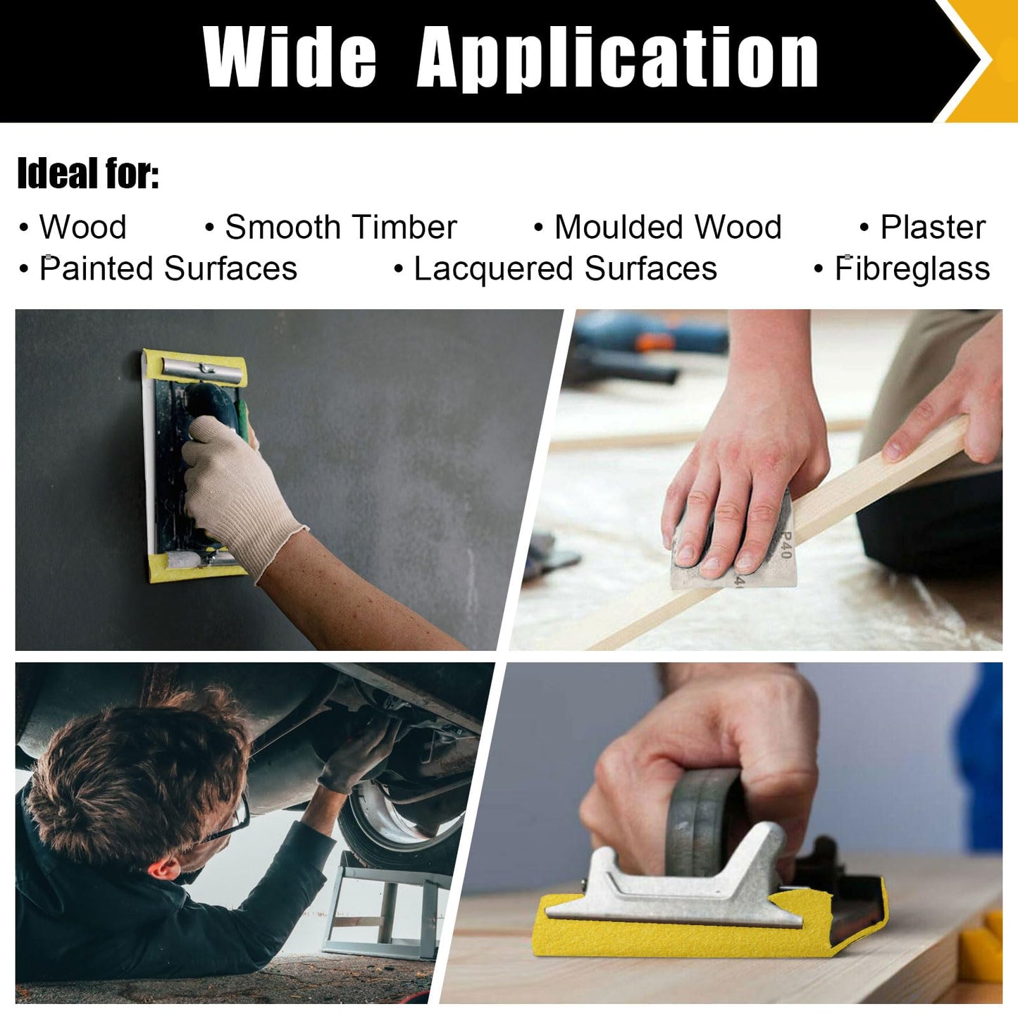 40 Grit Sand Paper, 12Pcs Sandpaper Assortment Sandpaper for Wood Metal Furniture Hand Sander Sand Paper Set Sandpaper Sheets Cut for Use 9" x 11"/12 Sheets