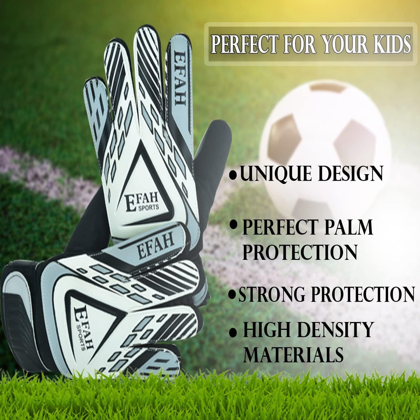 Skiennix Soccer Goalkeeper Gloves - Strong Grip for Kids & Youth | Perfect for Football