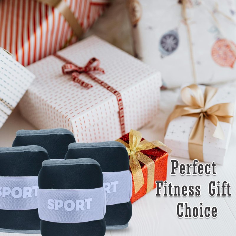 [2-pack] 4lb Wrist Weight & 6lb Ankle Weight in One Set, Adjustable Arm Leg Weight for Men, Women, Strength Weighted for Yoga, Walking, Daily Workouts, Cardio, Gym