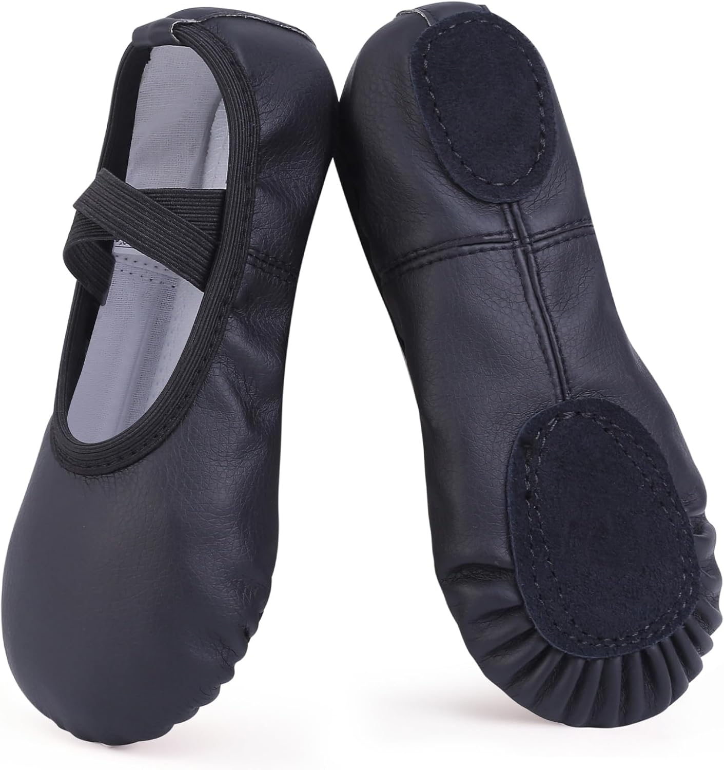 Skiennix Girls Ballet Shoes - Soft Leather Slippers for Toddlers, Little Kids & Big Kids