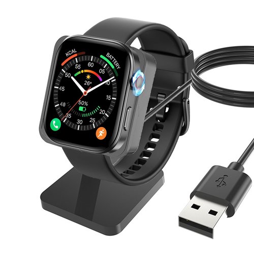 GTX05, GTX12, GTX13, AR-01 Charger,Lamshaw Charging Stand Desk Holder Charging Dock Station Compatible with Tensky, Aeac, Fitpolo, Faweio, SOUYIE GTX05, GTX12, GTX13, AR-01 Smart Watch (Black)
