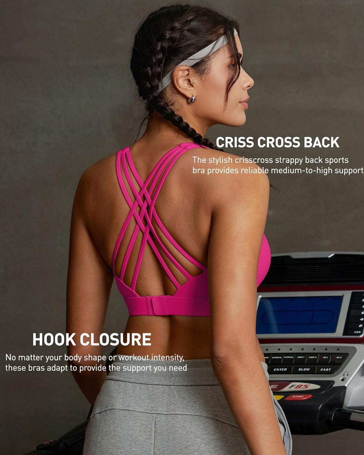 RUNNING GIRL Sports Bra - High Impact Crisscross Back Design for Ultimate Workout Support | Comfortable Fit