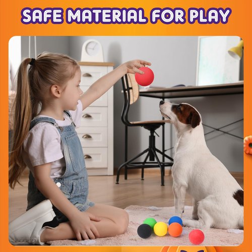 Vinsot 6 Pcs Rubber High Bounce Balls 2.36 Inch Rubber Bouncing Balls Colorful Large Bouncy Balls for Birthday Party Favors Gift Carnival Prize