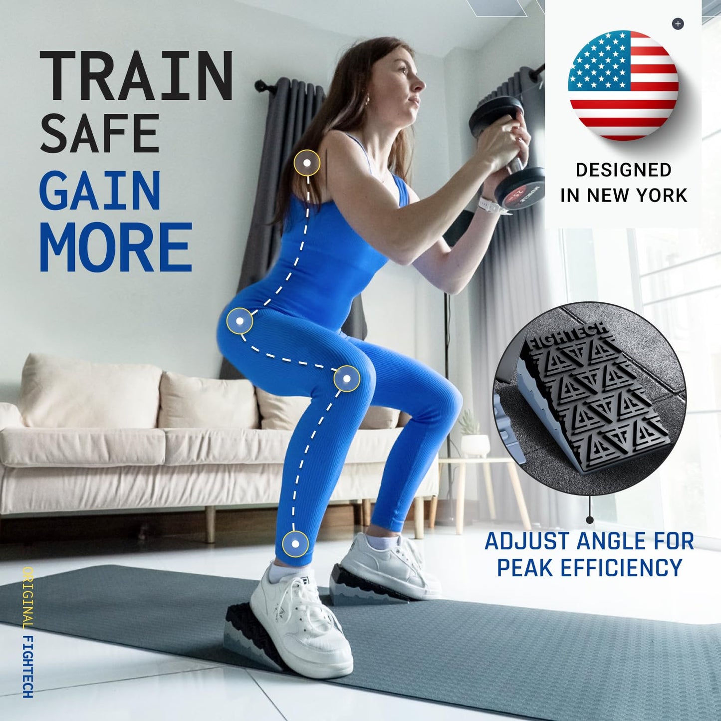 Silicone Squat Wedge Block for Elevated Heel Squats and Deadlifts - 6 PCS - Improve Mobility, Balance, and Strength - 21° Max Incline - Non-Slip, Versatile Trainer Aid