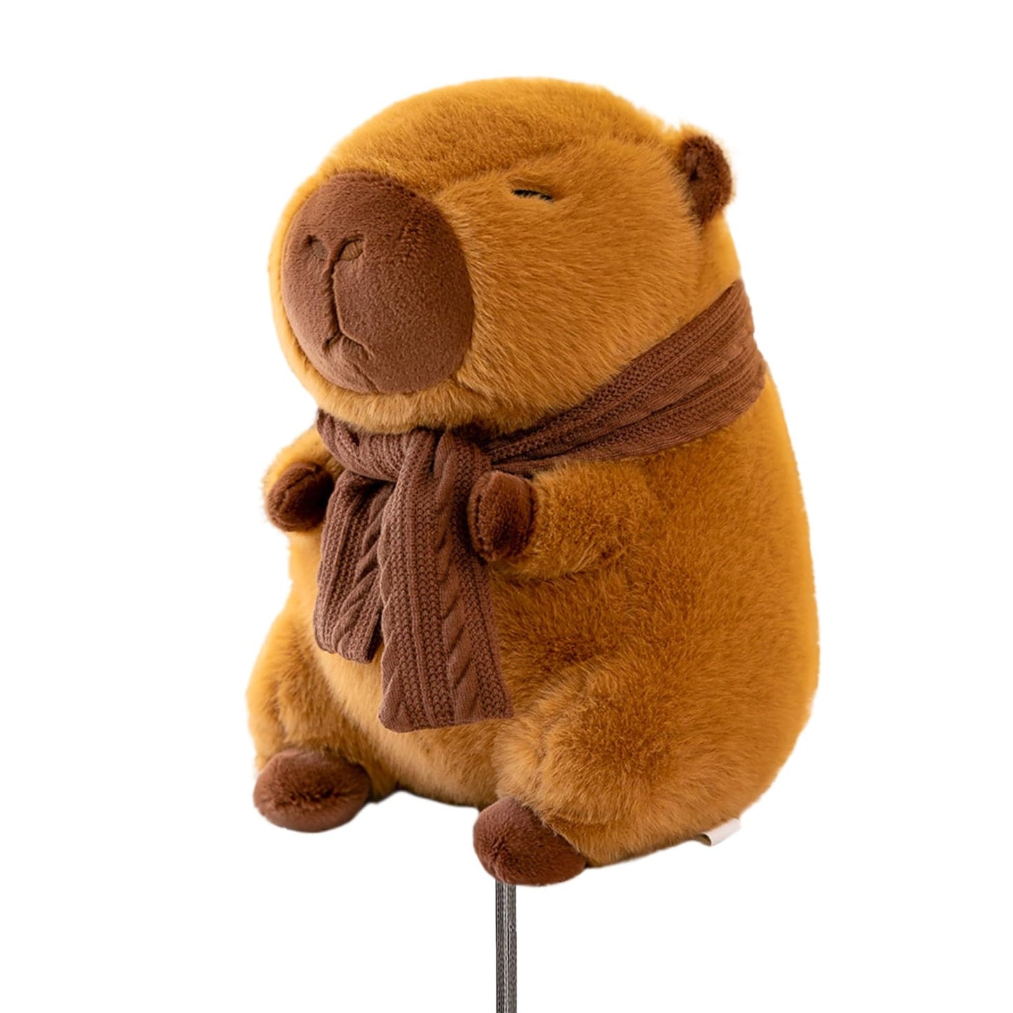 Funny Capybara with Scarf Golf Headcover, Animals Plush Golf Club Head Covers, Small Size Fits Hybird and Irons, Large Size Fits Standard 460cc Driver Head