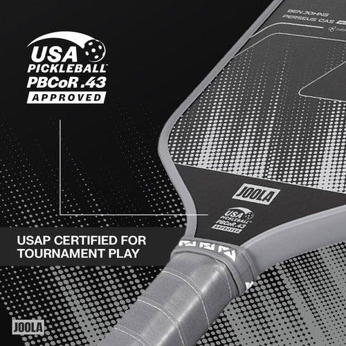 JOOLA Perseus 16mm Carbon Fiber Pickleball Paddle - CAS Surface Technology - Control & Power Paddle for Maximum Precision - USAP Approved - Aero Curve Design - Feel-Tec Pure Grip - NFC Chip Enabled