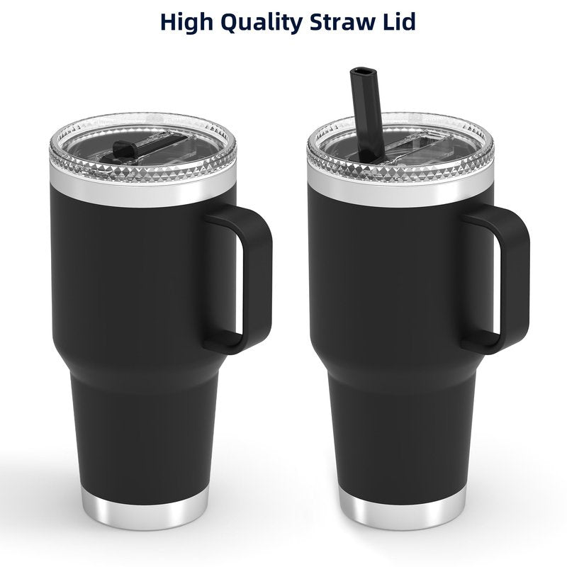30 oz Tumbler Straw Lid - Stronghold Lid for the YETI Rambler Travel Mugs Only, Replacement Cap BPA Free (30oz Twist Lids 2 pack)