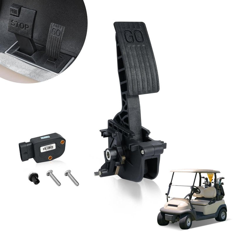 CartClan Golf Cart 2nd Gen Accelerator Pedal Assembly with Throttle Sensor Kit Suitable for 2010-Up Club Car Precedent/Tempo/Onward Gas Golf Carts, OEM# 102595502