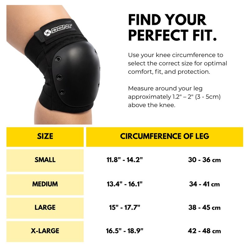 Bont Adult Knee Skate Pads Protection for Inline skate, Roller Derby, Roller Park Ice Skate, Skateboard, Scooter (Medium)