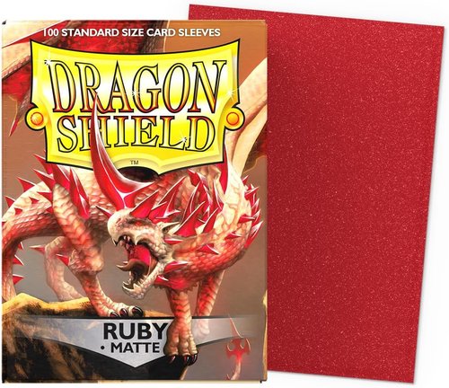 Dragon Shield | Matte Card Sleeves - 100 Count Premium Protection for TCGs | Ruby Color