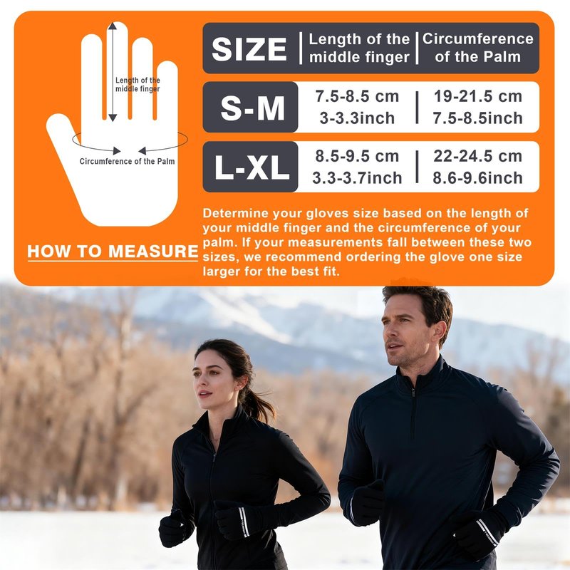 LOCOODAY Winter Gloves for Men Women - Windproof,Anti-Slip,Warm,Soft,Touch Screen,Splash Proof Gloves for Driving,Running