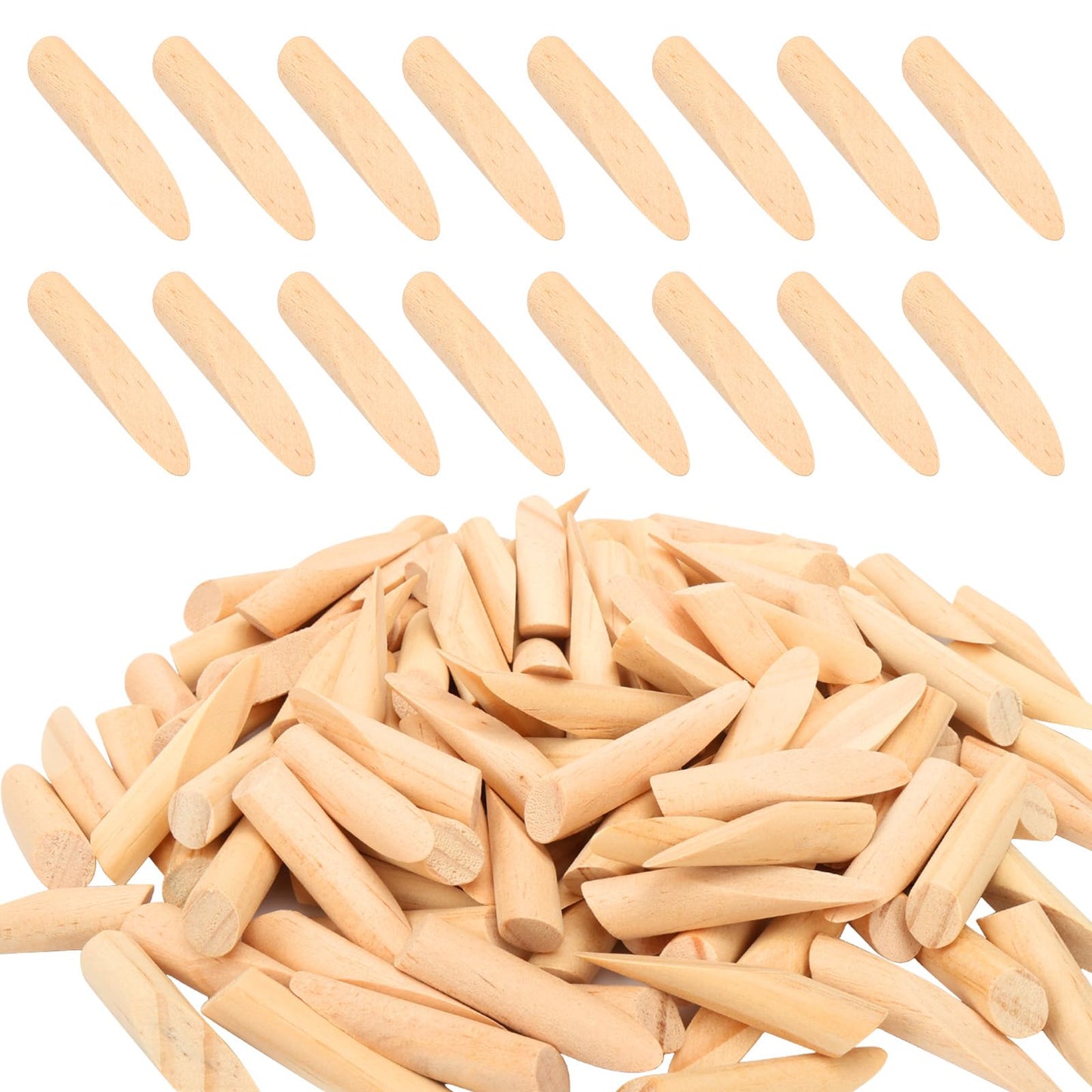 BLSUREFYX 120 PCS Solid Wood Pocket Hole Plugs 3/8-Inch Diameter Sturdy and Resistant to Breakage Pine Wooden Hole Plugs for Screw Holes and Pocket Hole Jig Woodworking Tool