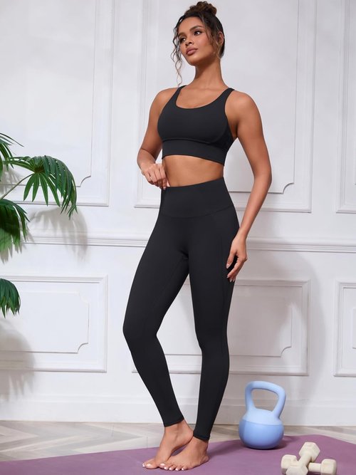 Grace Form Yoga Leggings - Ultra Soft High Waisted Women's Workout Leggings for Gym & Running