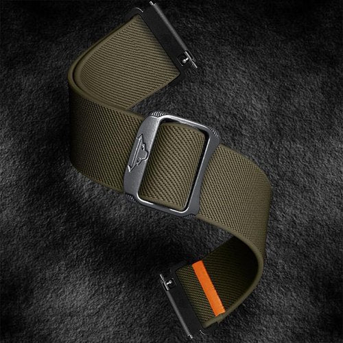 E ECSEM Nylon Bands Compatible with Carbinox X-Ranger/Vesta/Blaze Round/Blaze S, Replacement Adjustable Sport Breathable Trail Loop+Alpine Loop Band Wristbands for Carbinox Smartwatch (Black&Green)