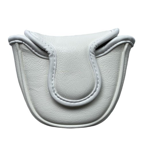 Golf Mallet Putter Head Cover Headcover Mallet Putter Cover fits for 2ball, Stroke Lab Series Putters, Ideal Golf Gift Headcovers for Men Golfer White (Round Mallet Cover)