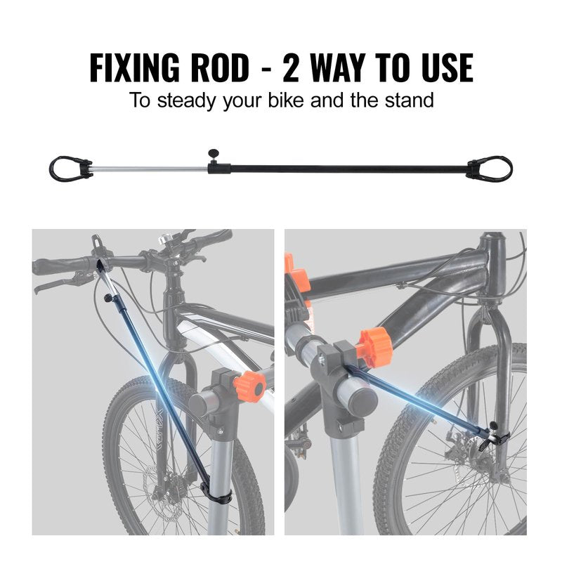 VEVOR Bike Repair Stand, 4-Leg Steel Bicycle Repair Stand, 42.5"-74.8" Adjustable Height Bike Maintenance Work Stand with Magnetic Tool Tray, Foldable Bike Service Stand for Home, Shop (Max 80 Pounds)