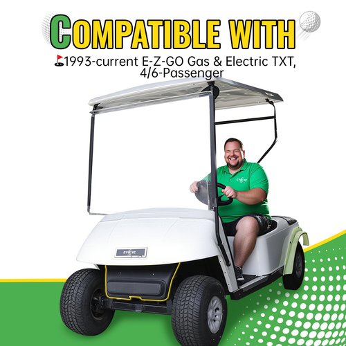 Golf Cart Front Shield Cover Shock Bumper Brush Guard for EZGO TXT Accessories, Replaces OEM 27166G01 27166G02 27166G04