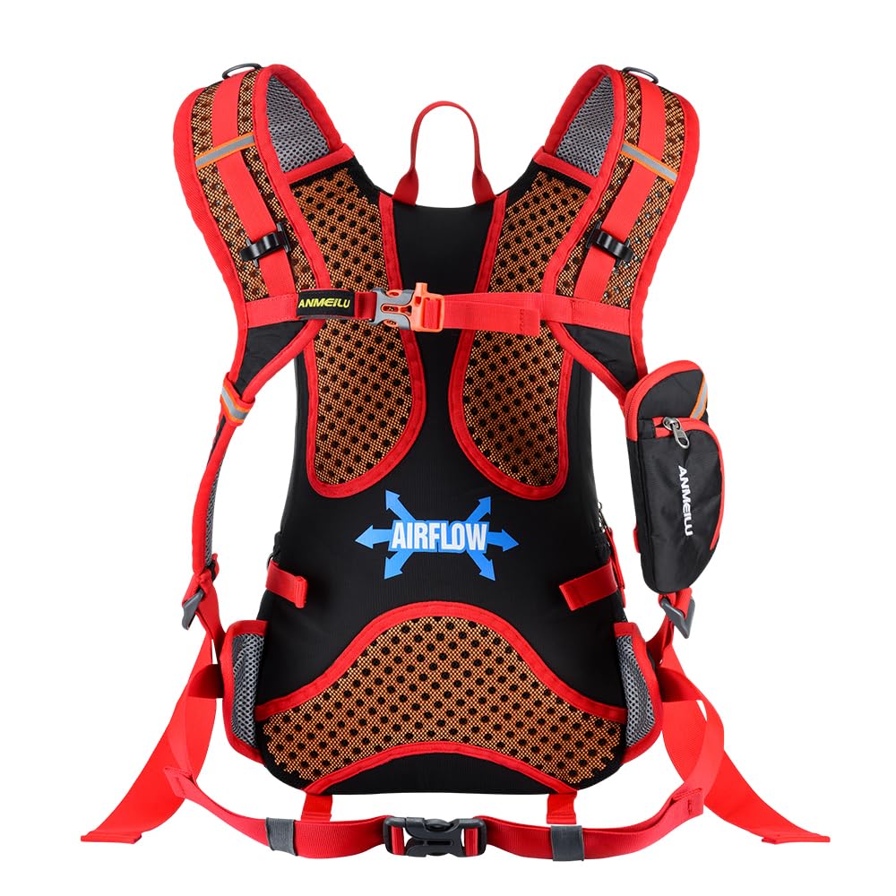 Outdoor Cycling Backpack, Bicycle Backpack, Water Bag Backpack, Mountain Hiking Backpack (red, Single Backpack)