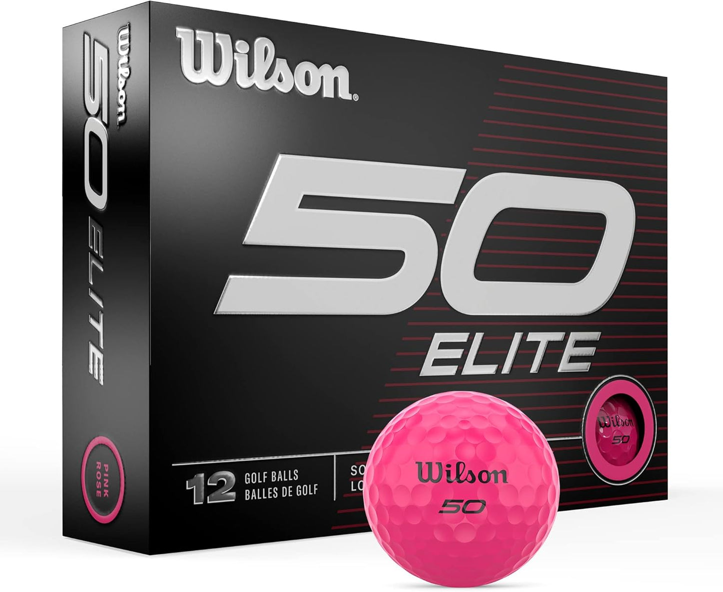 WILSON Fifty Elite Golf Balls - Premium 12 Pack for Enhanced Performance and Distance