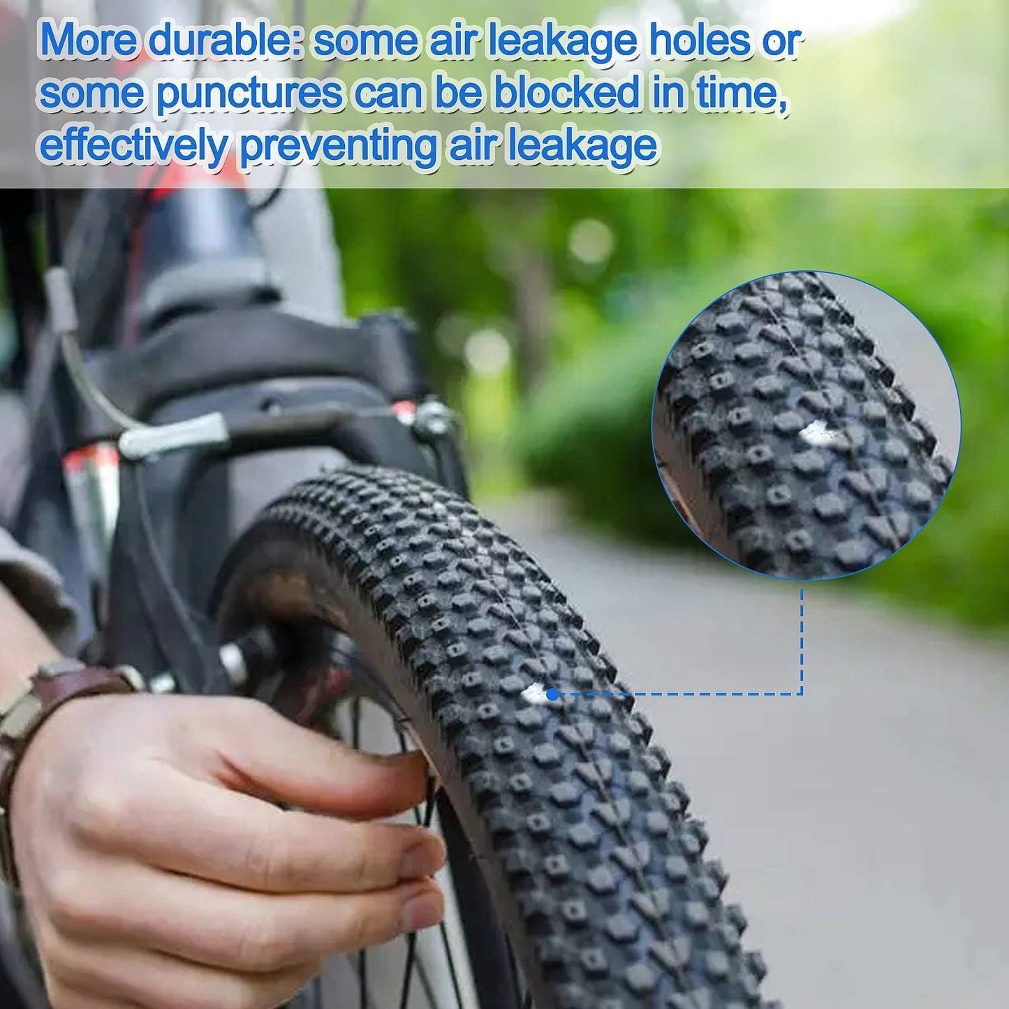 2-PCS 26" Self Sealing Bike Tubes 26x2.125/2.40 AV32mm Super Automatic Repair, Puncture Resistant Compatible with 26x2.125/2.25/2.35/2.4 Bike Tire Tubes Schrader Valve