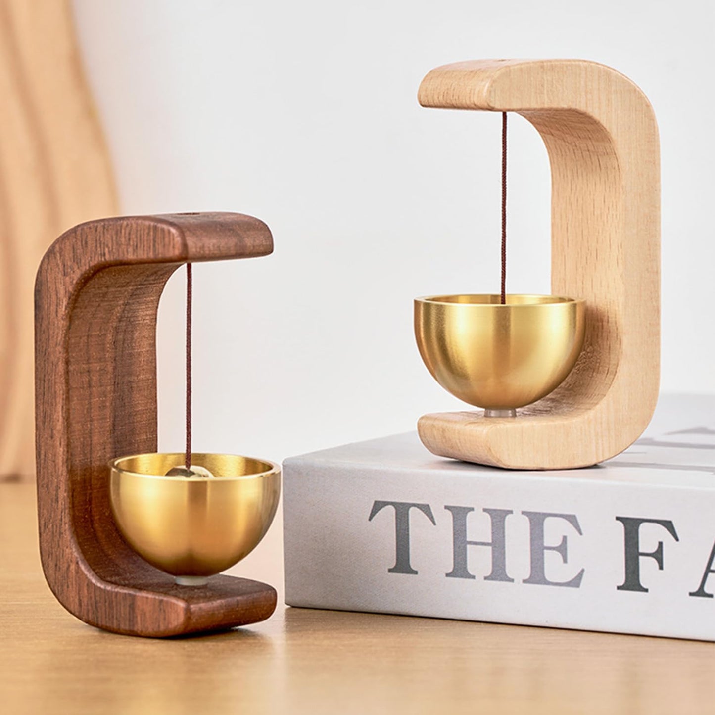 Magnetic Door Chime Bell, Wooden Shopkeepers Bell for Door Opening - Ding Ding Sound