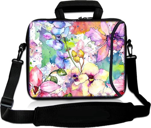 icolor Laptop Shoulder Bag - Neoprene Messenger Briefcase for 14" to 15.6" Laptops | Adjustable Strap