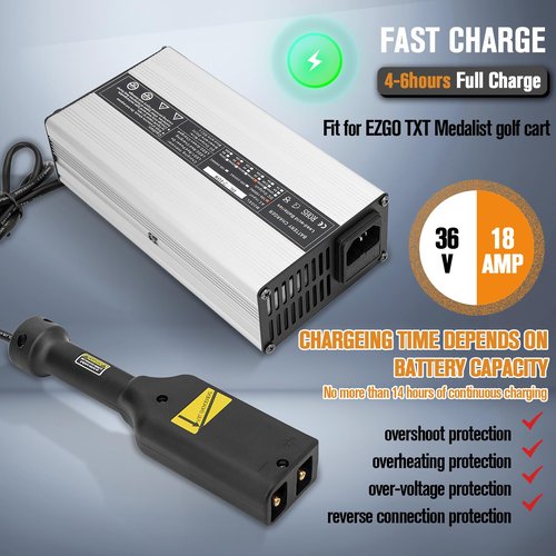 36 Volt Golf Cart Charger Compatible with EZ-GO TXT Medalist Golf Cart, 36V Battery Charger